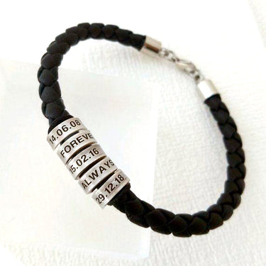 Pulsera sencilla con 5 aros de plata y argollas